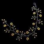 Accesoriu modern pentru decor par WED67 Argintiu cu cristale de 35cm - Aurii Accesoriu modern pentru decor par WED67 Argintiu cu cristale de 35cm - Aurii
